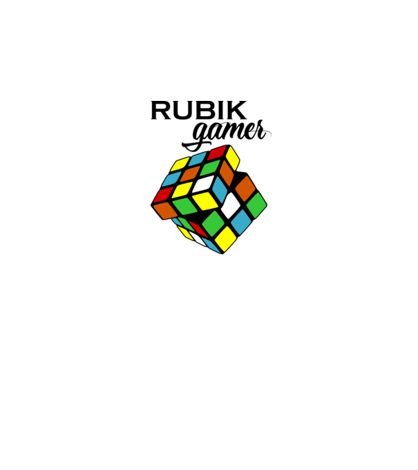 Rubik minta szürke pólón