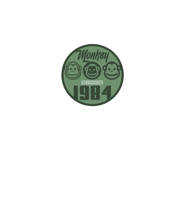 monkey 1984 minta sötétkék pólón