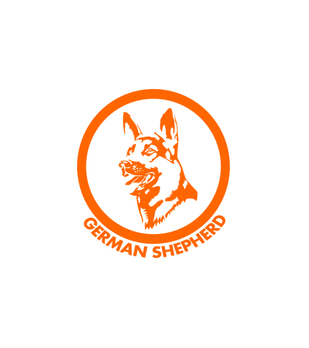 german shepherd orange minta fehér pólón