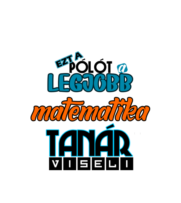 matematika tanár minta fehér pólón