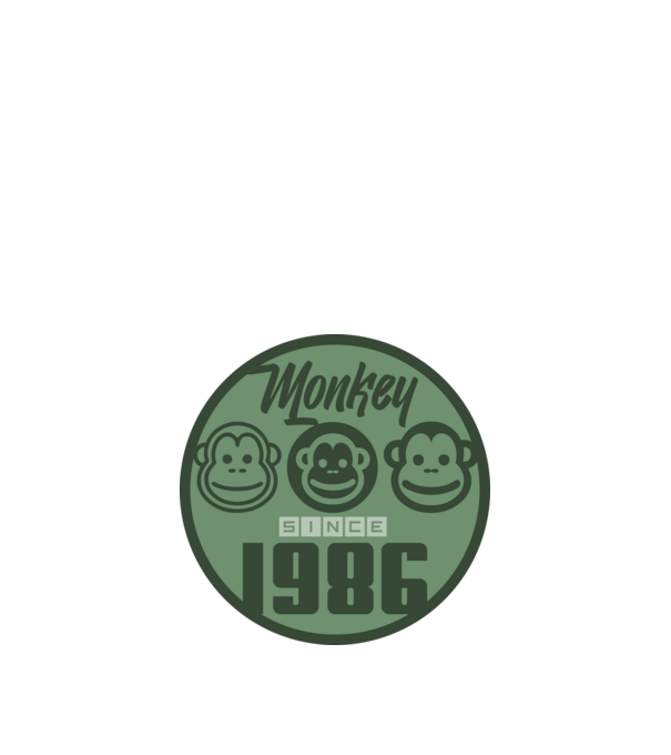 monkey 1986 minta fekete pólón