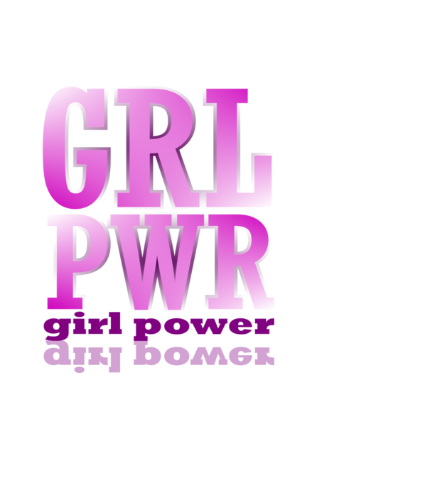 girl power minta fekete pólón