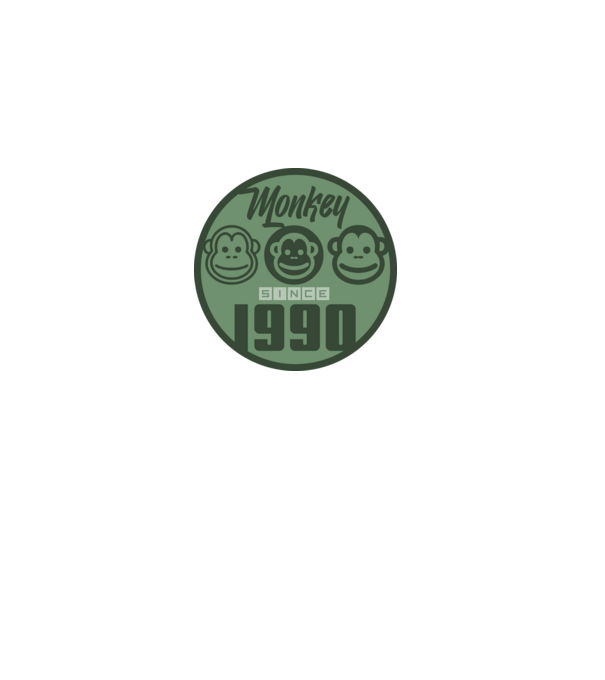 monkey 1990 minta fehér pólón