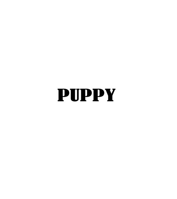 puppy white minta fekete pólón