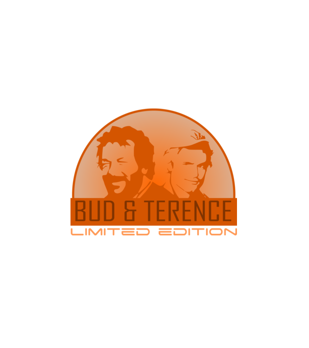 BUD & TERENCE minta fehér pólón