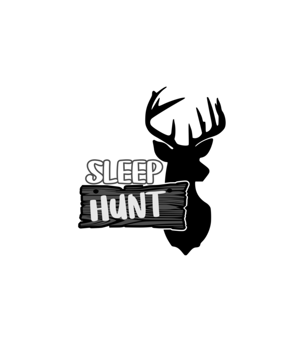 eat sleep hunt fehér  minta fehér pólón