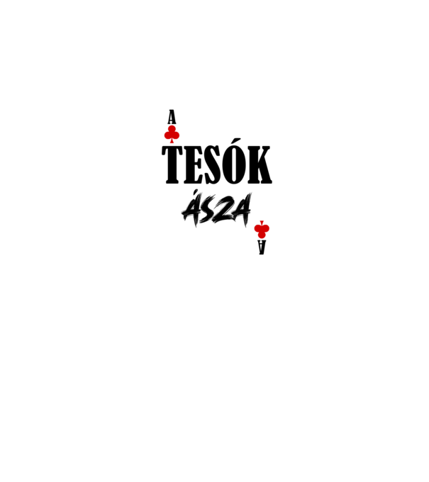 A card tesók fehér minta sötétkék pólón