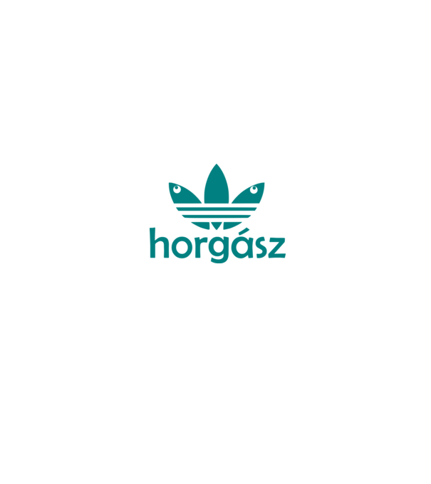 adidas horgász minta fehér pólón