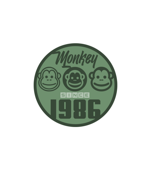 monkey 1986 minta fehér pólón