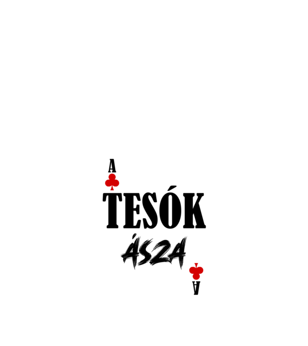 A card tesók fehér minta fekete pólón