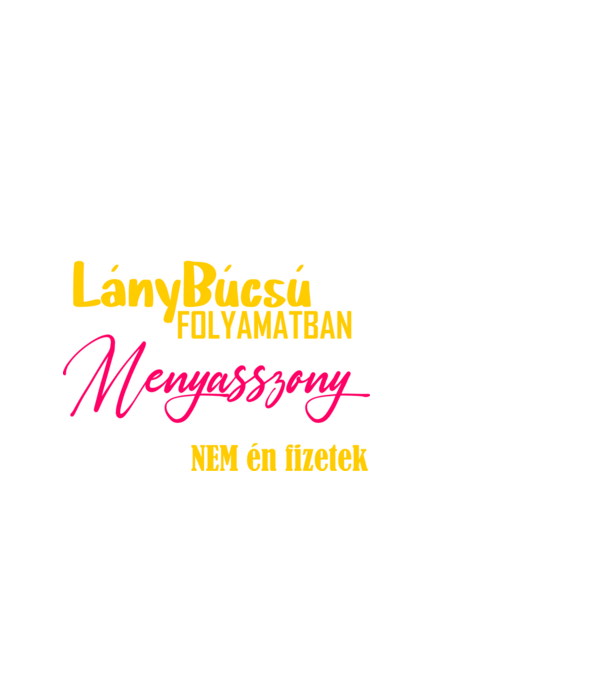 leánybúcsú menyasszony minta fekete pólón