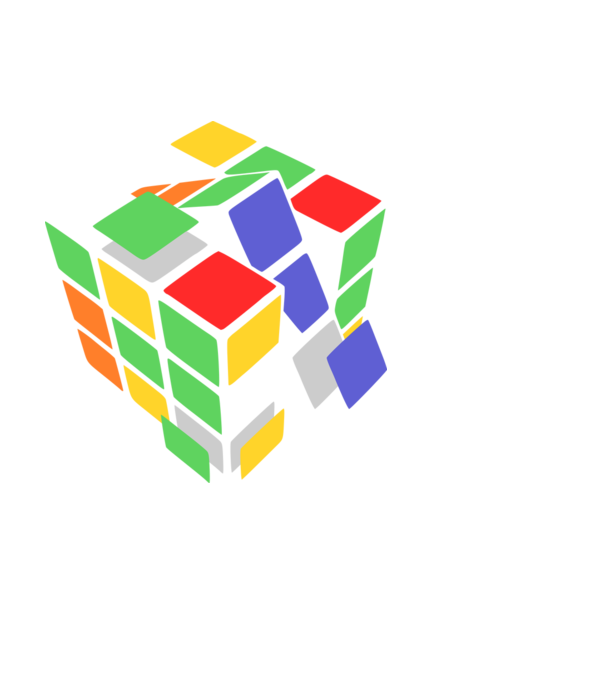 Rubik1 minta fehér pólón