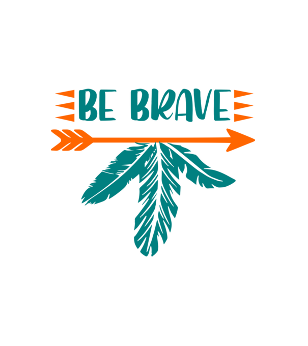 be brave02 minta fehér pólón