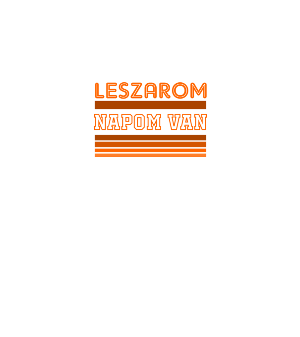 leszarom nap narancs minta fekete pólón