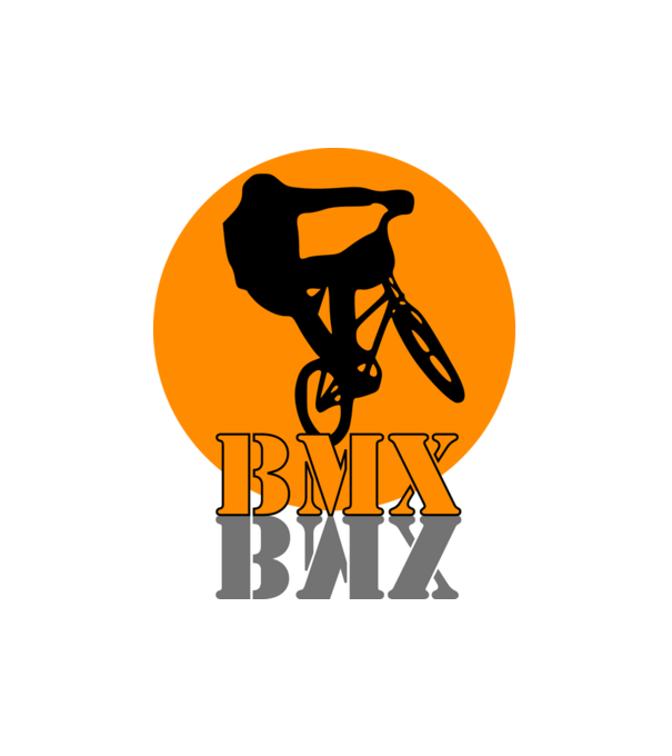 BMX minta fehér pólón