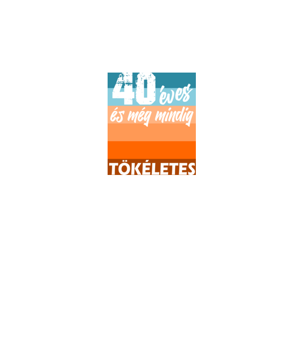 40 éves minta szürke pólón
