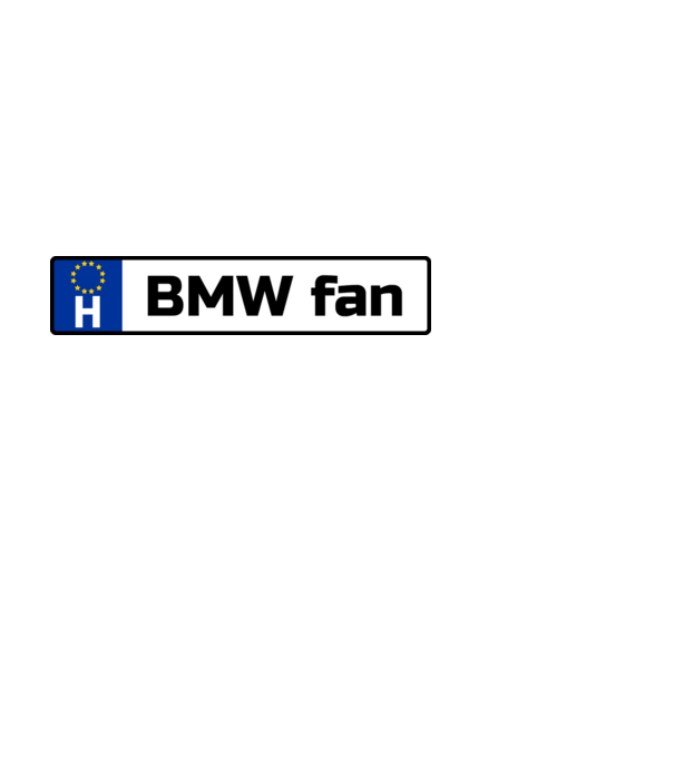 rendszám bmw minta fehér pólón