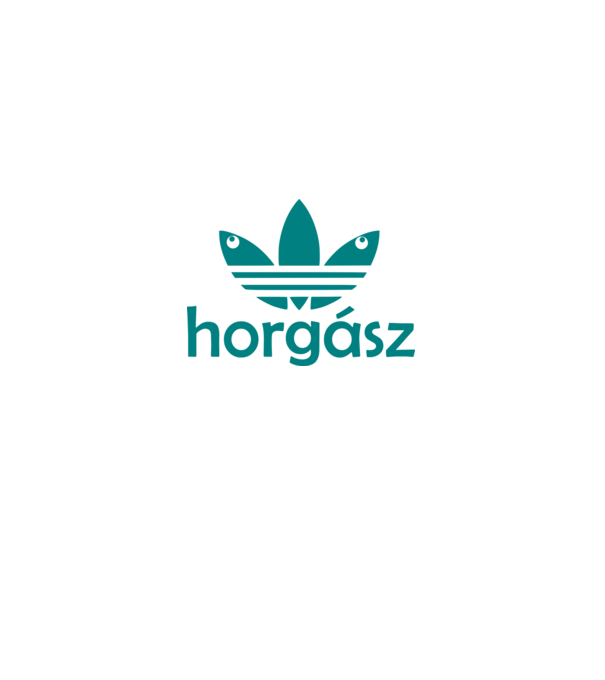 adidas horgász minta fehér pólón