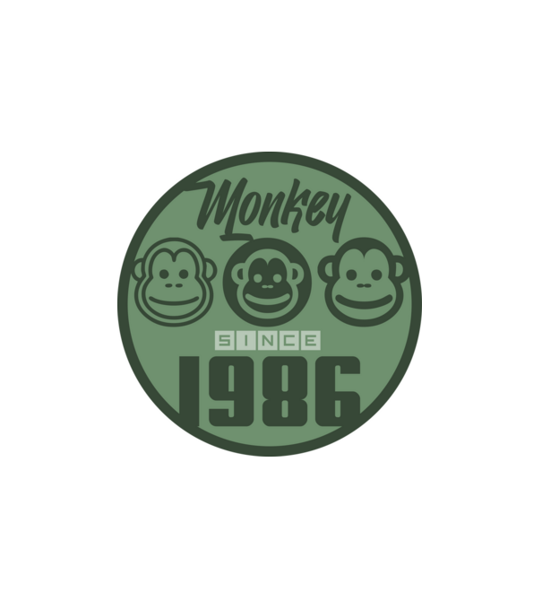 monkey 1986 minta fehér pólón