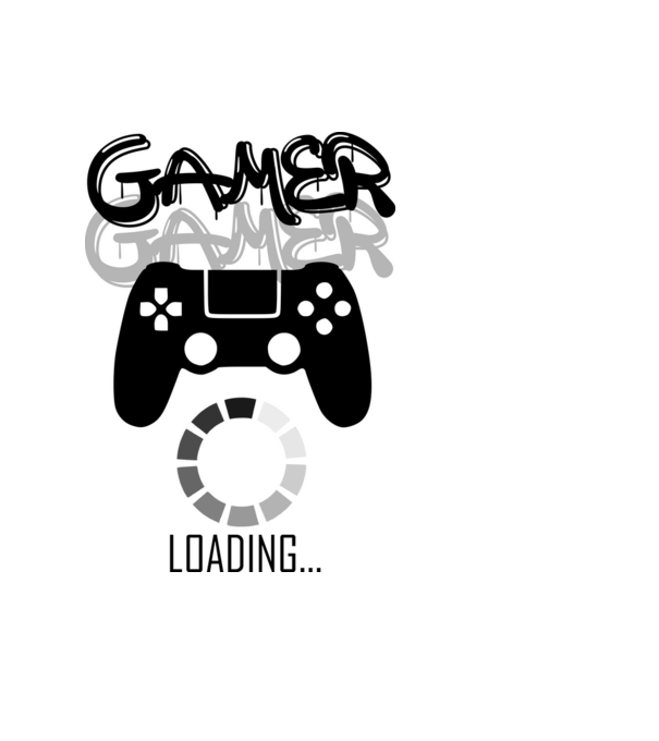gamer loading01 minta világoskék pólón