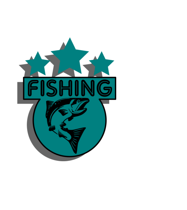 fishing minta fehér pólón