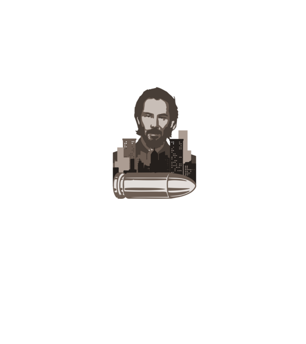 Wick bullet minta szürke pólón