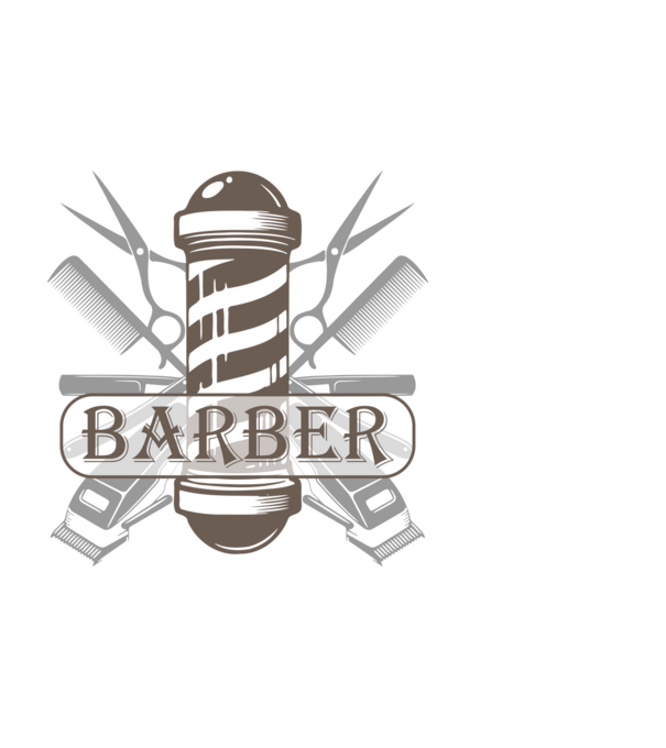 barber minta fekete pólón
