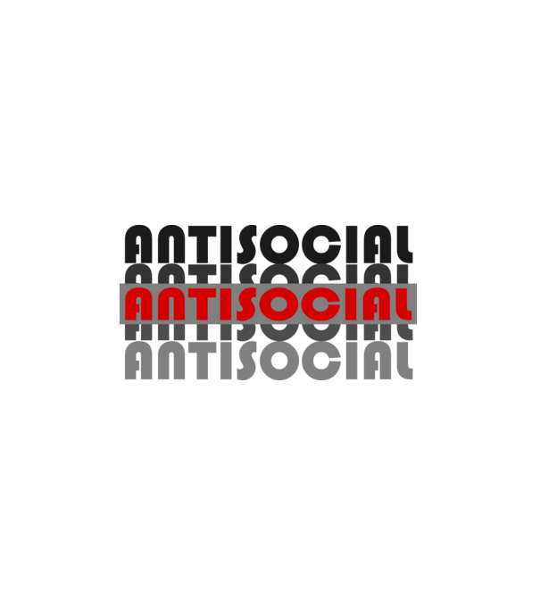 antisocial minta fehér pólón