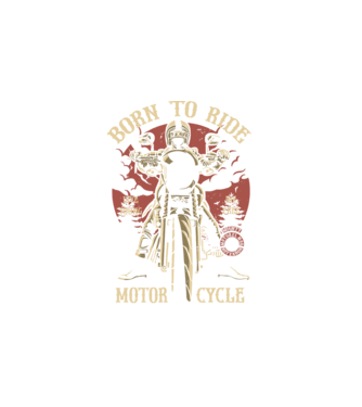 Born To Ride minta fehér pólón