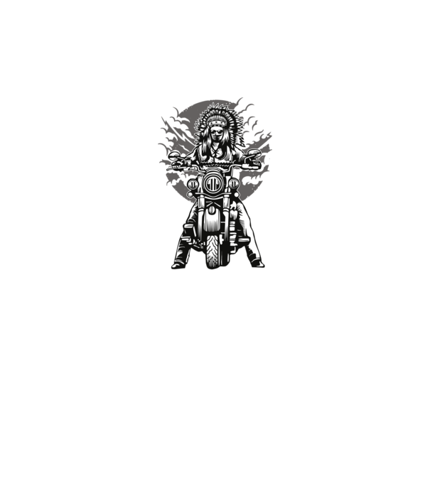 Indian Chief Motorcycle minta fekete pólón