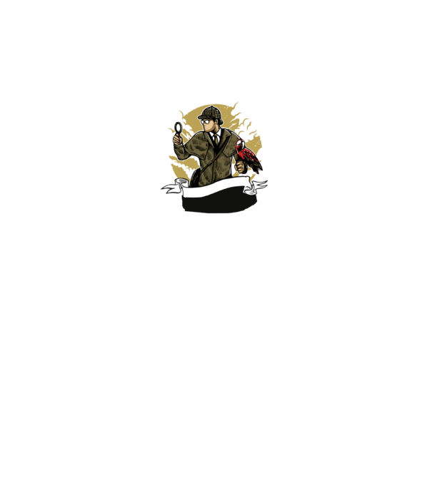 Sherlock Holmes minta fekete pólón