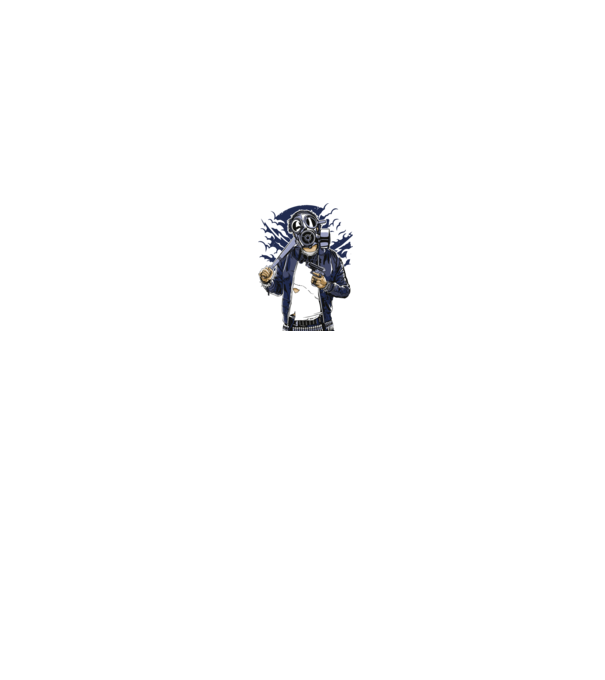 Gasmask Bastard minta fekete pólón