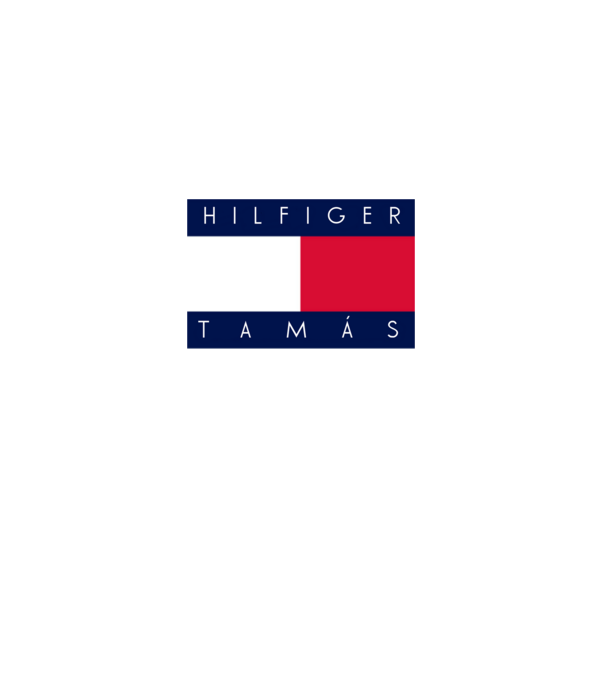 Hilfiger Tamás minta fehér pólón