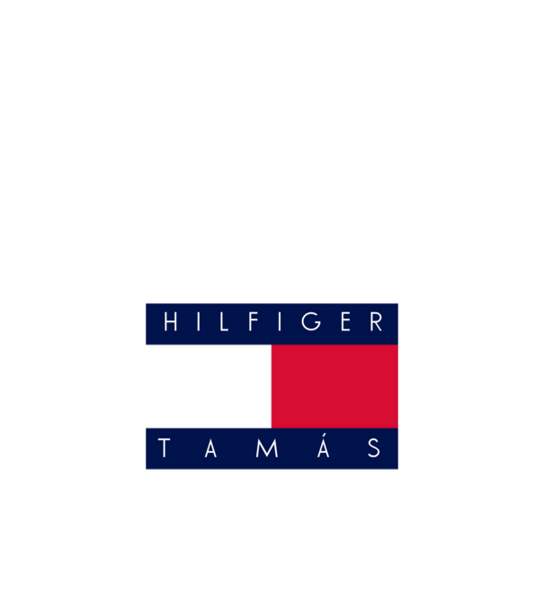 Hilfiger Tamás minta fehér pólón