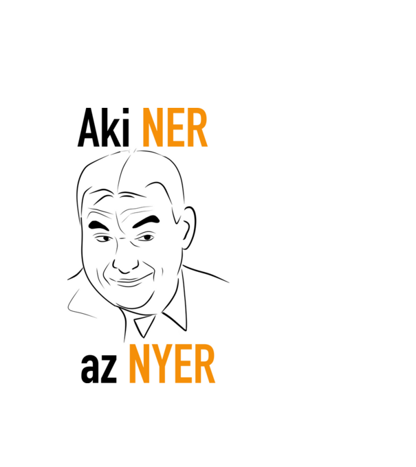 Aki NER az nyer minta fehér pólón