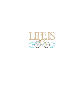 Life is good minta zöld pólón