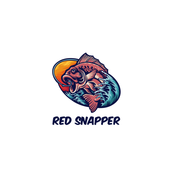 Red Snapper minta világoskék pólón