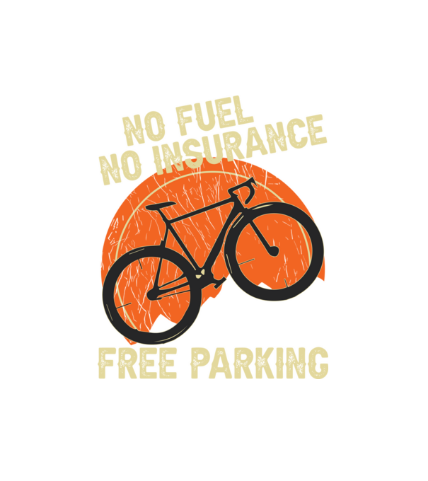 No fuel, no insurance, free parking minta fehér pólón