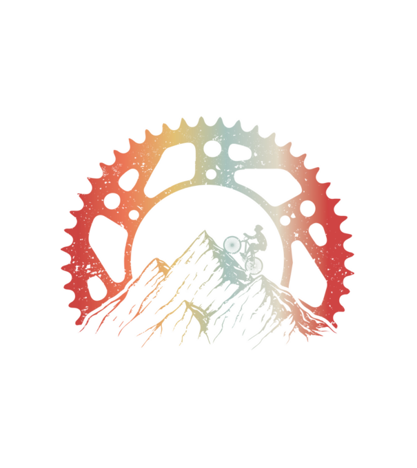 Mountain Bike Gear minta fehér pólón