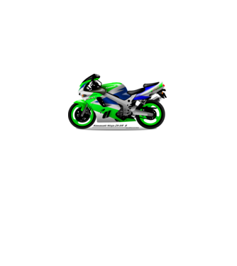 0002_Kawasaki_Ninja_ZX_9Rb_green minta fehér pólón