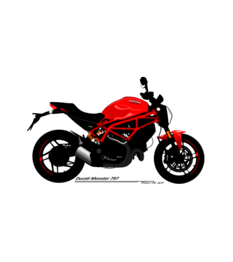 0016_Ducati_Monster_797 minta fehér pólón