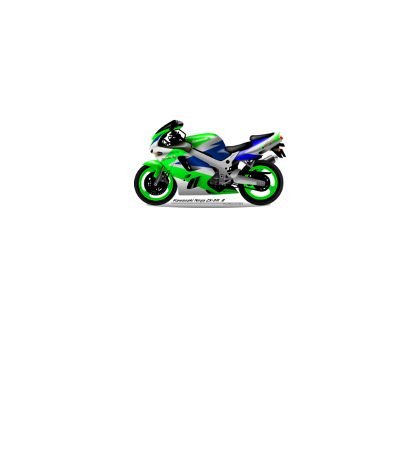 0002_Kawasaki_Ninja_ZX_9Rb_green minta szürke pólón