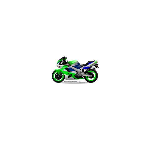 0002_Kawasaki_Ninja_ZX_9Rb_green minta fehér pólón