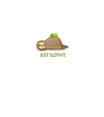 Just Sloth it. minta fehér pólón