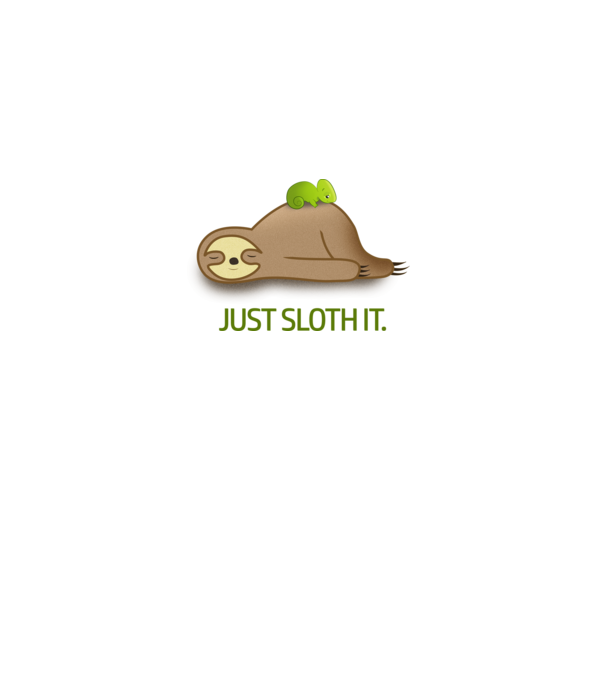 Just Sloth it. minta fehér pólón