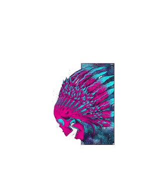 Indian skull minta fehér pólón