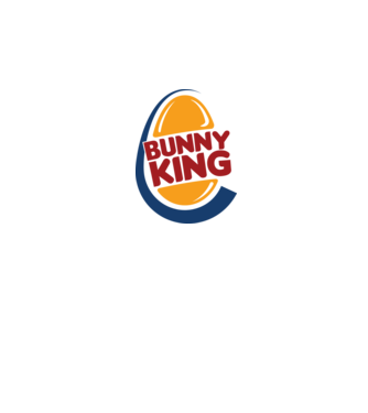 BUNNY KING - burger king paródia minta fehér pólón