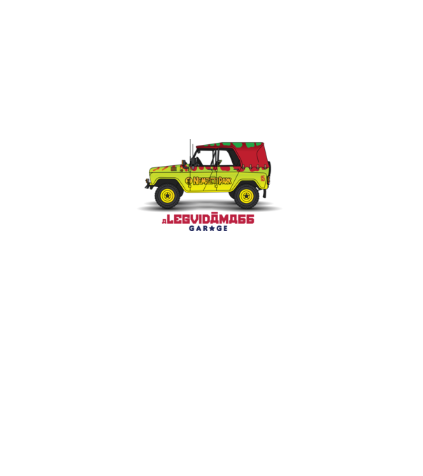 UAZ 469 - JURASSIC PARK edition minta szürke pólón