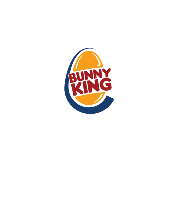 BUNNY KING - burger king paródia minta fehér pólón