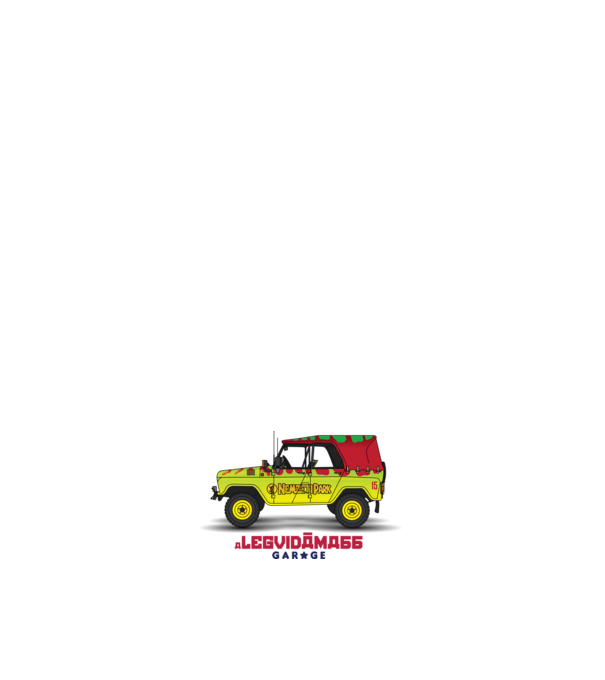 UAZ 469 - JURASSIC PARK edition minta világoskék pólón